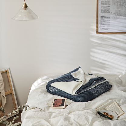 Lamb Cashmere Thickened Warm Blanket Quilt Knitting - Hearth & Lume