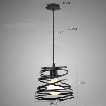 Restaurant Cafe Bar Iron Art Single Head Post Modern Chandelier - Hearth & Lume