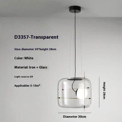 Creative Art Modern Minimalist Glass Bedroom Bedside Chandelier - Hearth & Lume