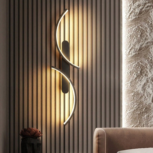 Minimalist Creative Line Wall Lamp Living Room Bedroom Bedside Lamp - Hearth & Lume
