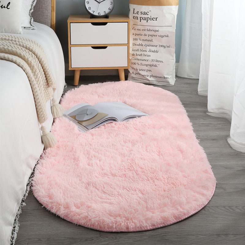 Oval Bedside Silk Wool Bedroom Sofa And Coffee Table Mat - Hearth & Lume