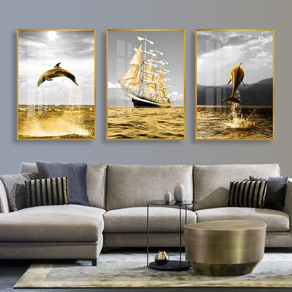 Abstract living room painting - Hearth & Lume