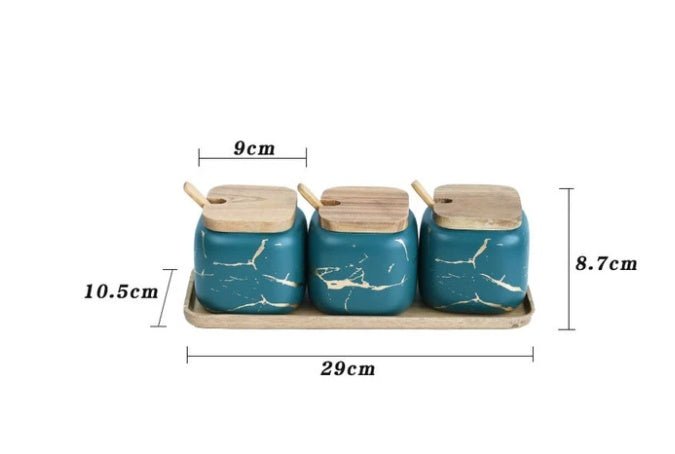 Nordic Gold Marble Jar Set - Hearth & Lume