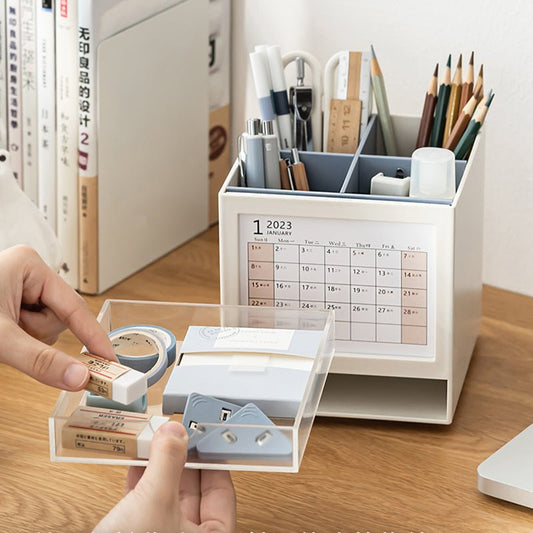 Rotary Pen Holder Multifunctional Desktop Drawer Storage Box - Hearth & Lume
