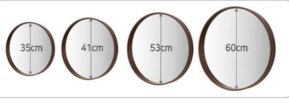 Bathroom Solid Wood Simple Bathroom Mirror Bedroom Hanging Mirror - Hearth & Lume