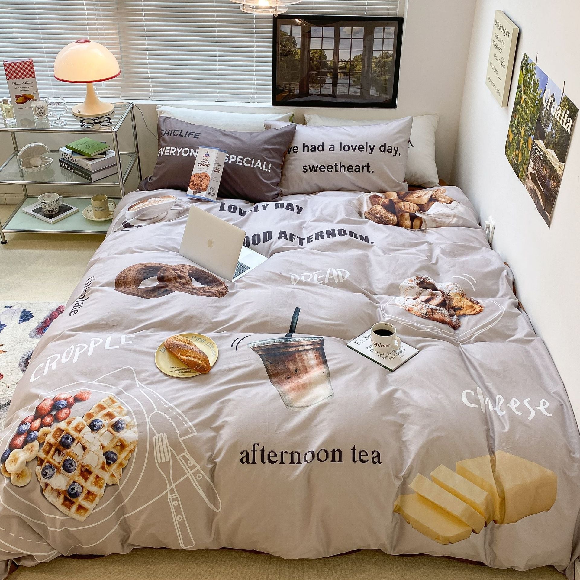 Household Fashion Simple Pure Cotton 3D Printing Bedding - Hearth & Lume