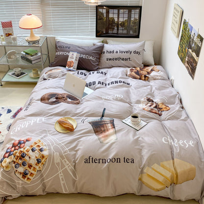 Household Fashion Simple Pure Cotton 3D Printing Bedding - Hearth & Lume