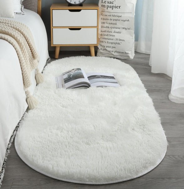 Oval Bedside Silk Wool Bedroom Sofa And Coffee Table Mat - Hearth & Lume