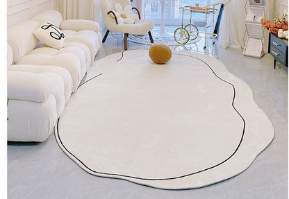 Japanese Minimalist Living Room Cashmere Carpet - Hearth & Lume