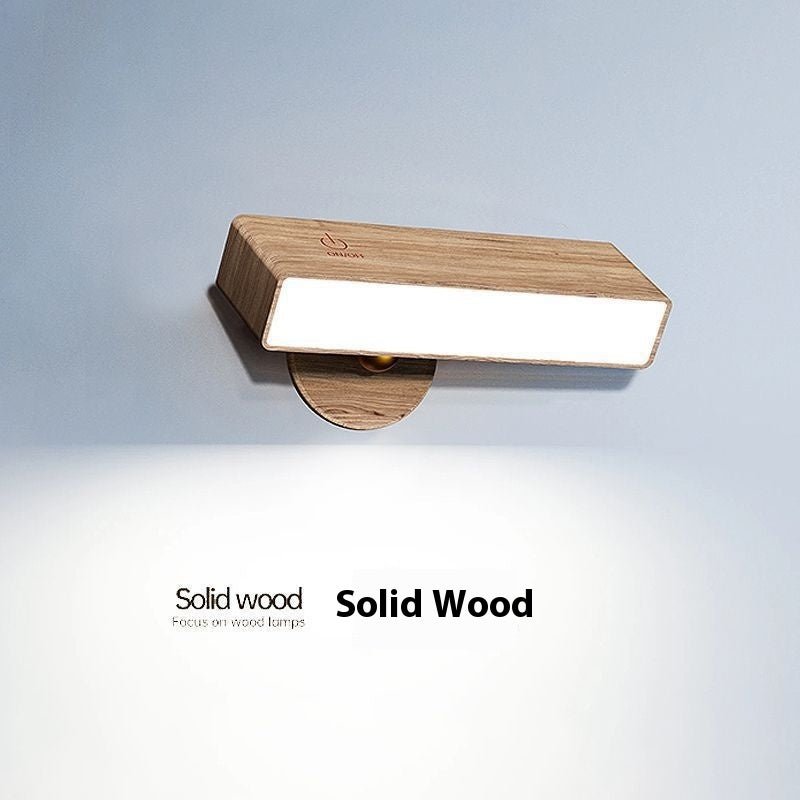 Creative Bedroom Minimalist Wooden Wall Lamp - Hearth & Lume