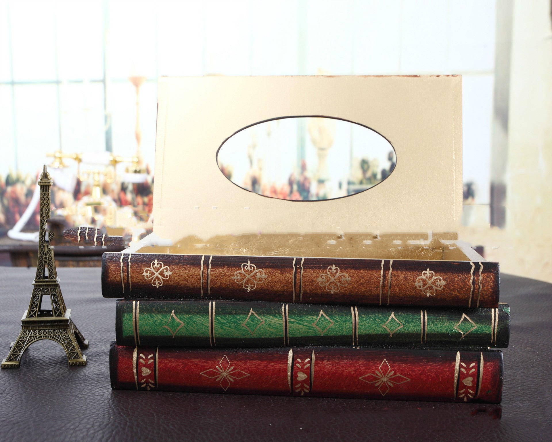 Wooden Book Box Tissue Crafts Home Decor - Hearth & Lume