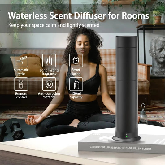 Essential Oil Scent Diffuser Bluetooth App Controlled Fragrance Diffuser 120ml Aluminum Smart Scent Diffuser For Home