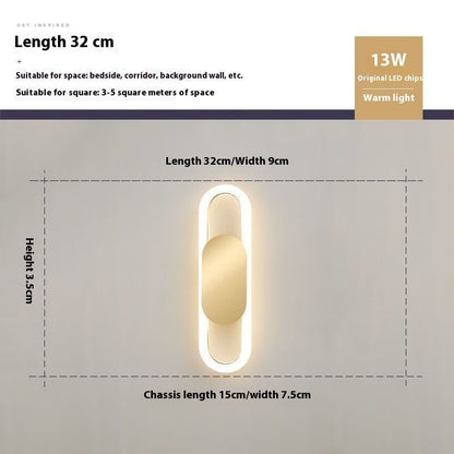 Creative Wall Lamp Simple Modern Bedroom Bedside Lamp - Hearth & Lume