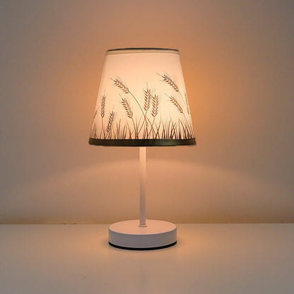 Solid Wood Fabric Iron Lamp Bedroom Bedside Lamp - Hearth & Lume