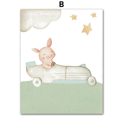 Children's Room Wall Decor Art Canvas Painting Scandinavian Poster - Hearth & Lume