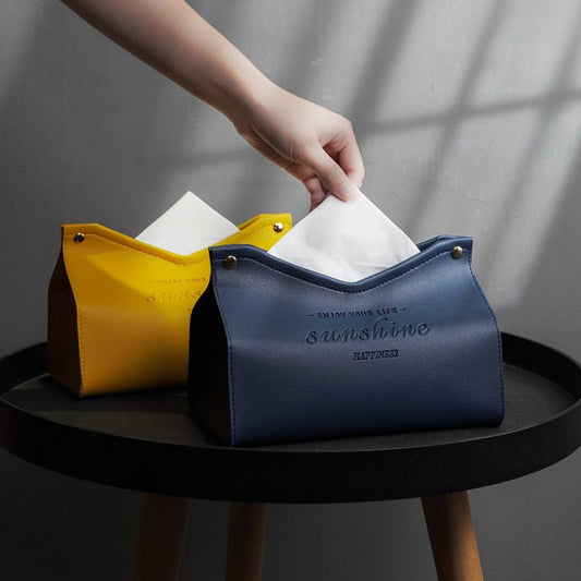 Leather Tissue Box, Hotel Pumping Box, Home Living Room, Creative Gift Box - Hearth & Lume