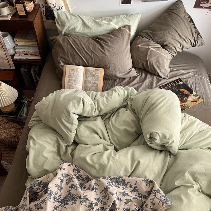Super Soft Mixed Washed Cotton Four - piece Set - Hearth & Lume