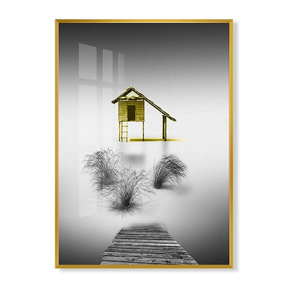 Abstract living room painting - Hearth & Lume