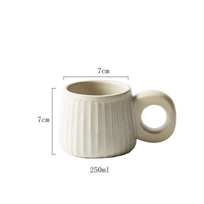 Stoneware Coffee Cup Creative Handmade Retro - Hearth & Lume