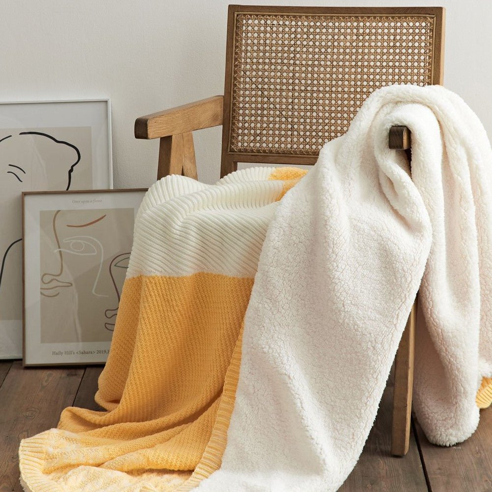 Lamb Cashmere Thickened Warm Blanket Quilt Knitting - Hearth & Lume