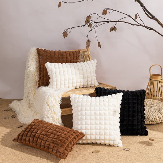 Living Room Solid Color Plush Pillow - Hearth & Lume