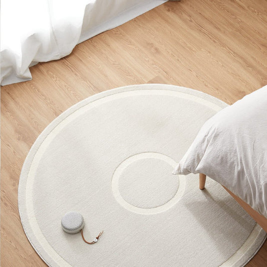 Light French Cream Round Rug Cosmos Living Room - Hearth & Lume