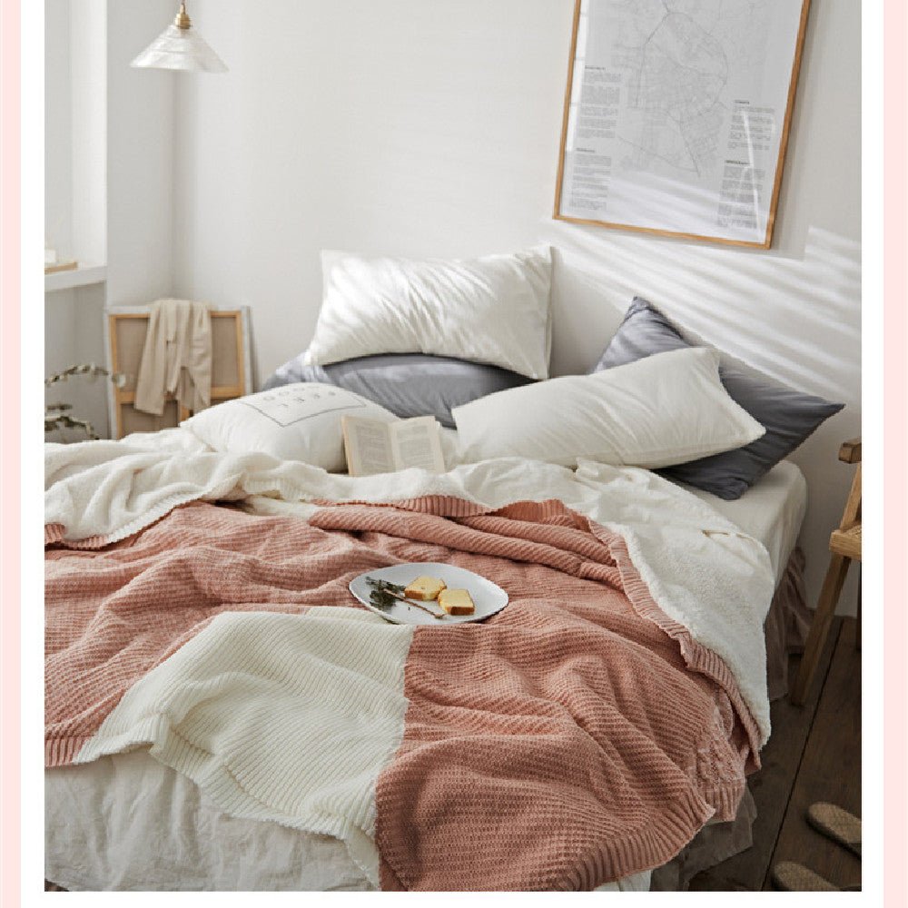 Lamb Cashmere Thickened Warm Blanket Quilt Knitting - Hearth & Lume