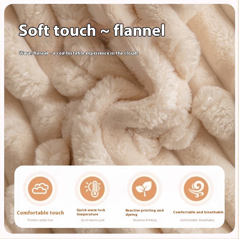 Flannel Sofa Towel Cream Style Cover Blanket - Hearth & Lume