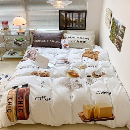 Household Fashion Simple Pure Cotton 3D Printing Bedding - Hearth & Lume