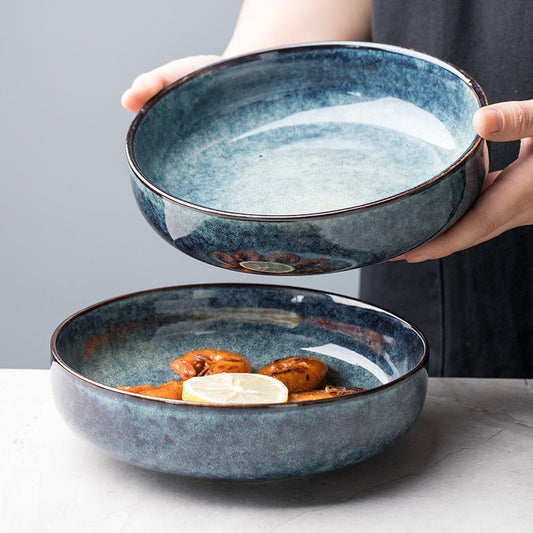 Nordic Creative Dishes Bowl Noodles Bowl Household Personalized Dish Deep Plate - Hearth & Lume
