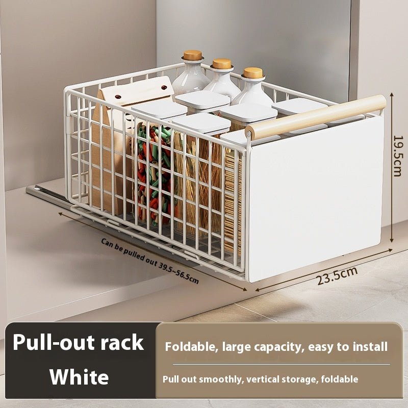 Kitchen Bathroom Multifunctional Foldable Pull Storage Basket - Hearth & Lume