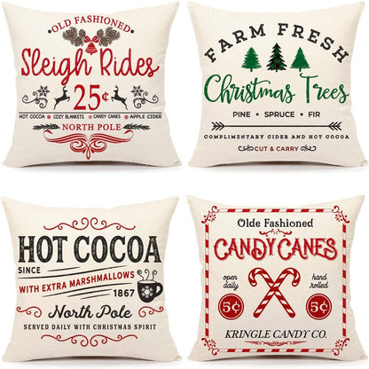 Christmas Fashion Minimalist Print Sofa Pillow Cover - Hearth & Lume