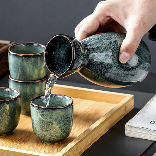 Japanese Sake Pot Set Kiln Variator - Hearth & Lume