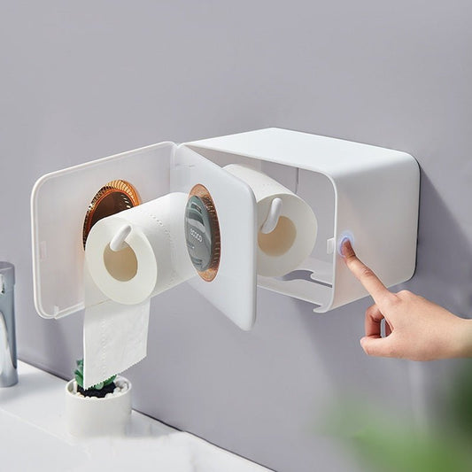 Bathroom Wall - mounted Punch - free Paper Holder - Hearth & Lume