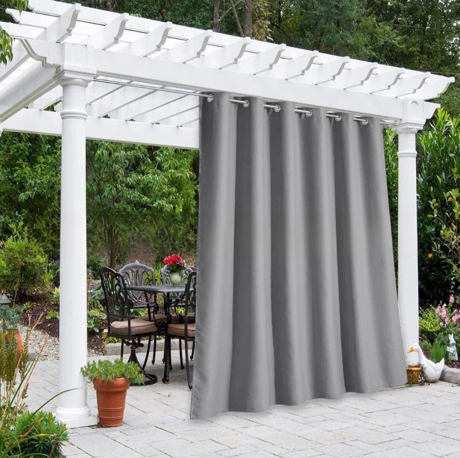 Solid Color Outdoor Waterproof And Sun Protection Shading Curtain - Hearth & Lume