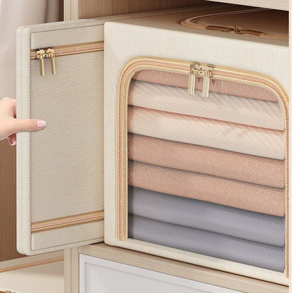 Visual Cotton And Linen Clothes Storage Box - Hearth & Lume