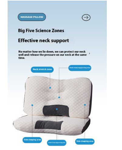 Massage Pillow Washable Without Collapse Neck Pillow Insert Household - Hearth & Lume