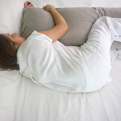 Pure Linen Double Long Pillowcase Solid Color Summer - Hearth & Lume