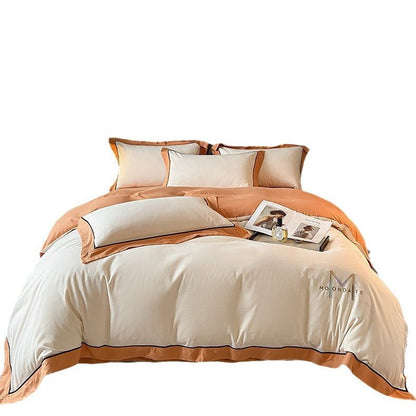 Light Luxury Brushed Four - piece Set Advanced Embroidery Cotton - Hearth & Lume