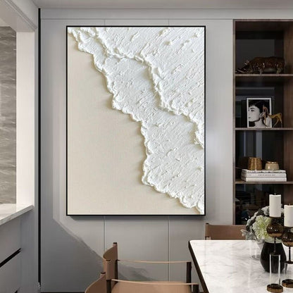 Hand Painted Three - dimensional Oil Painting Niche White - Hearth & Lume