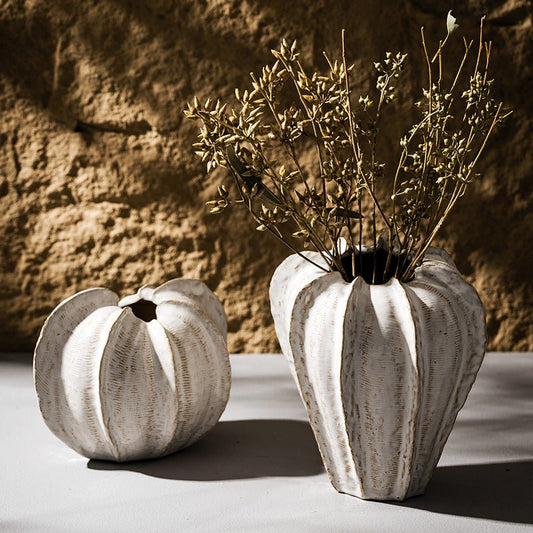 Ceramic Vase With Dining Table Model Room - Hearth & Lume