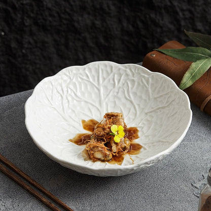 Ceramic Cabbage Noodle Bowl Soup Bowl Household High - grade Irregular - Hearth & Lume