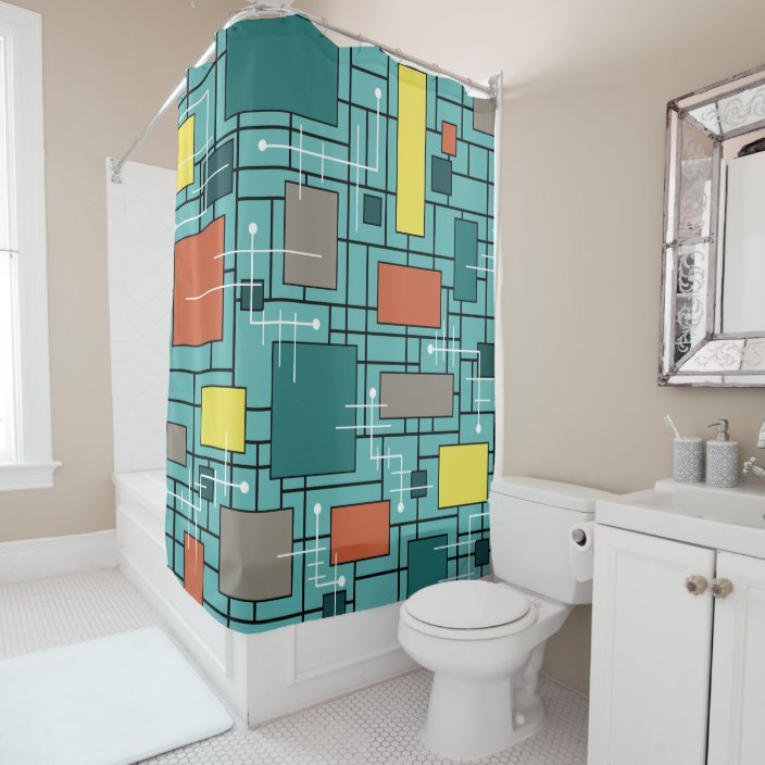 Modern Style Abstract Art Shower Curtain Bathroom - Hearth & Lume