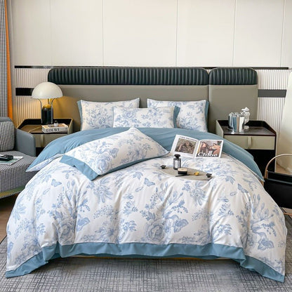 Light Luxury Brushed Four - piece Set Advanced Embroidery Cotton - Hearth & Lume