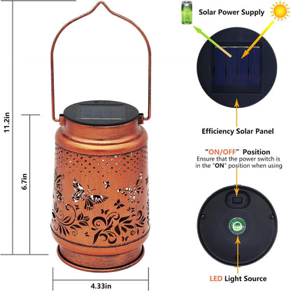 Solar Decorative Butterfly Garden Lamp Waterproof Lighting Chandelier Suspension Lamp - Hearth & Lume
