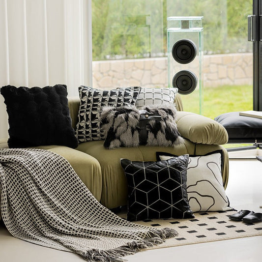 Modern Simple Plush Cushion Sofa Bedroom Bedside Pillow Cover - Hearth & Lume