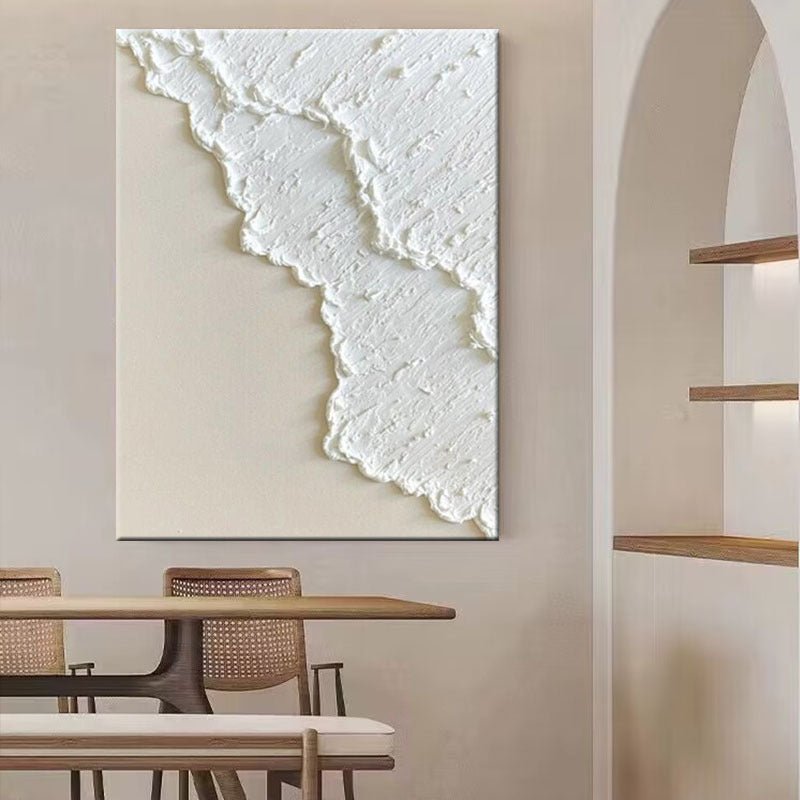 Hand Painted Three - dimensional Oil Painting Niche White - Hearth & Lume