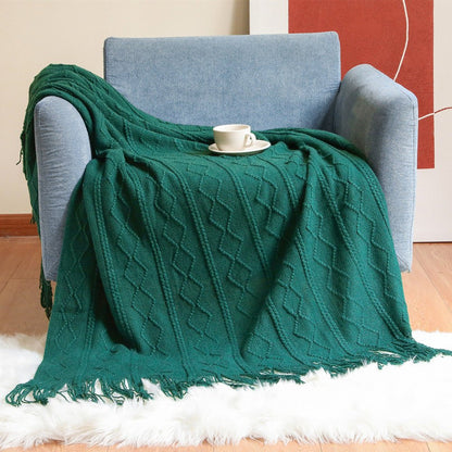 Knitted Blanket Nap Sofa Cover Blanket - Hearth & Lume