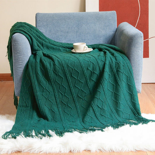 Knitted Blanket Nap Sofa Cover Blanket - Hearth & Lume