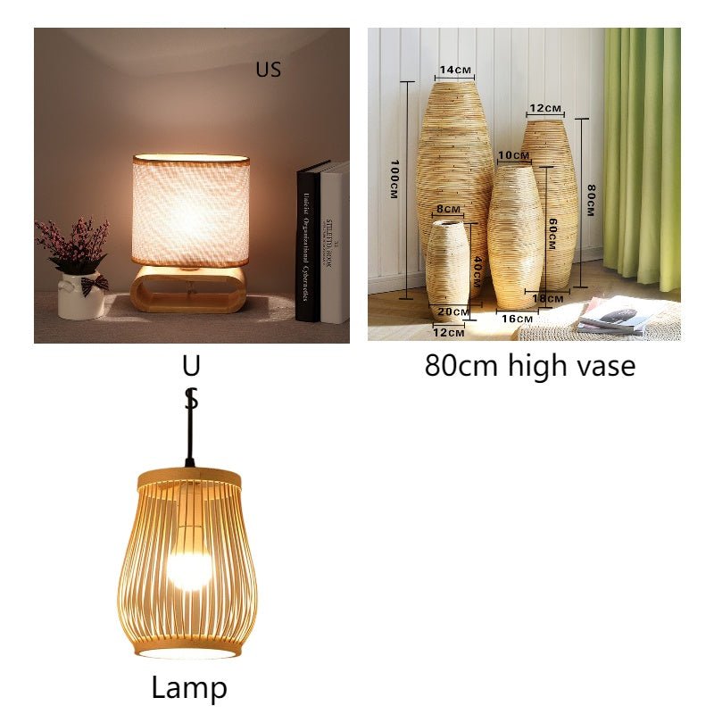 Nordic Japanese bedroom bedside table lamp - Hearth & Lume